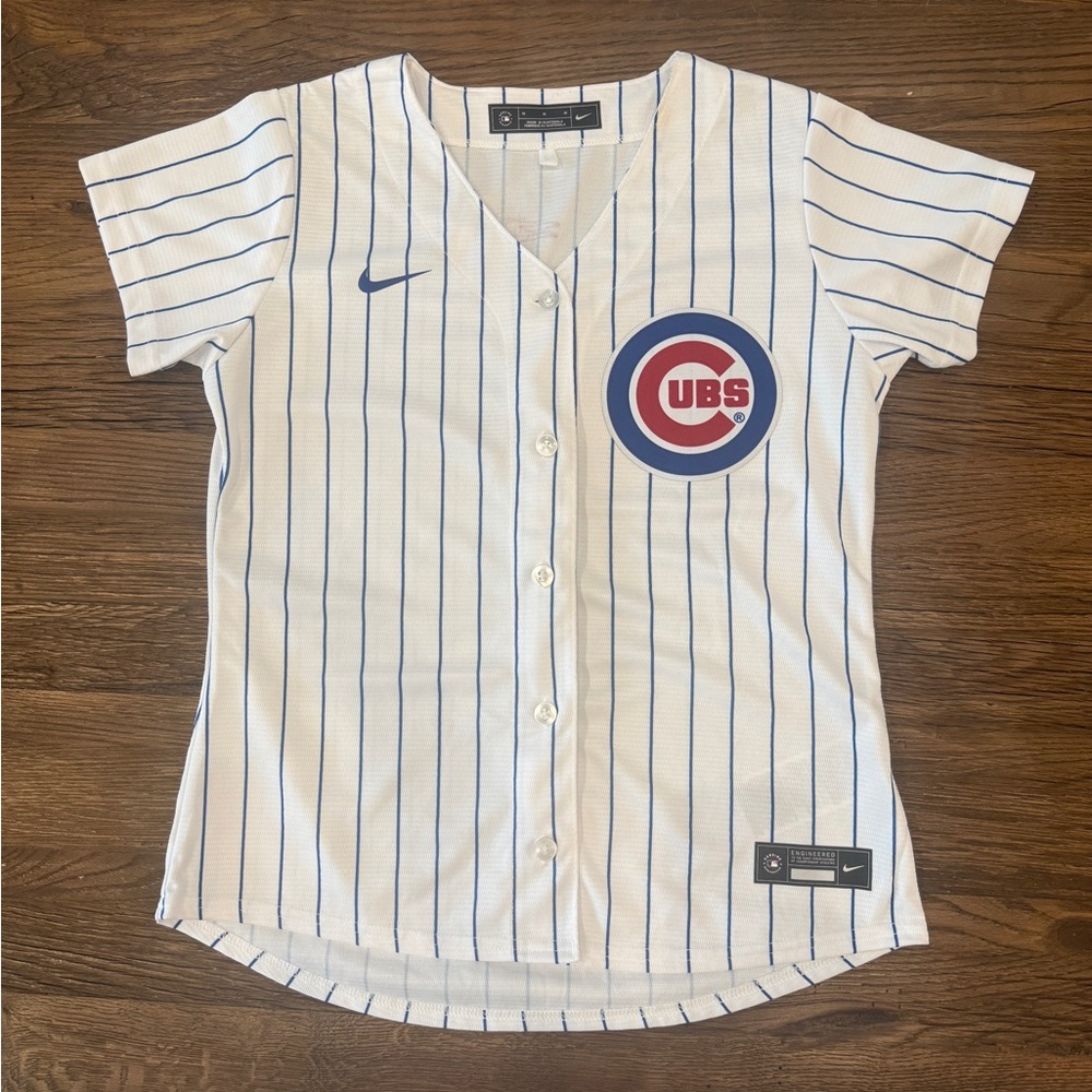 Nike Chicago Cubs Jersey- authentic and autographed- women’s medium